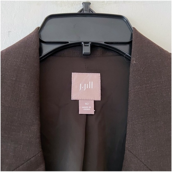 J. Jill Washable Wool Two-Button Blazer Brown Size 10 - Picture 7 of 12